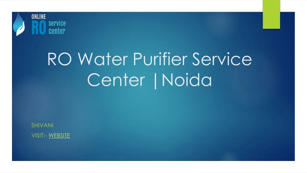 ro water purifier service center noida