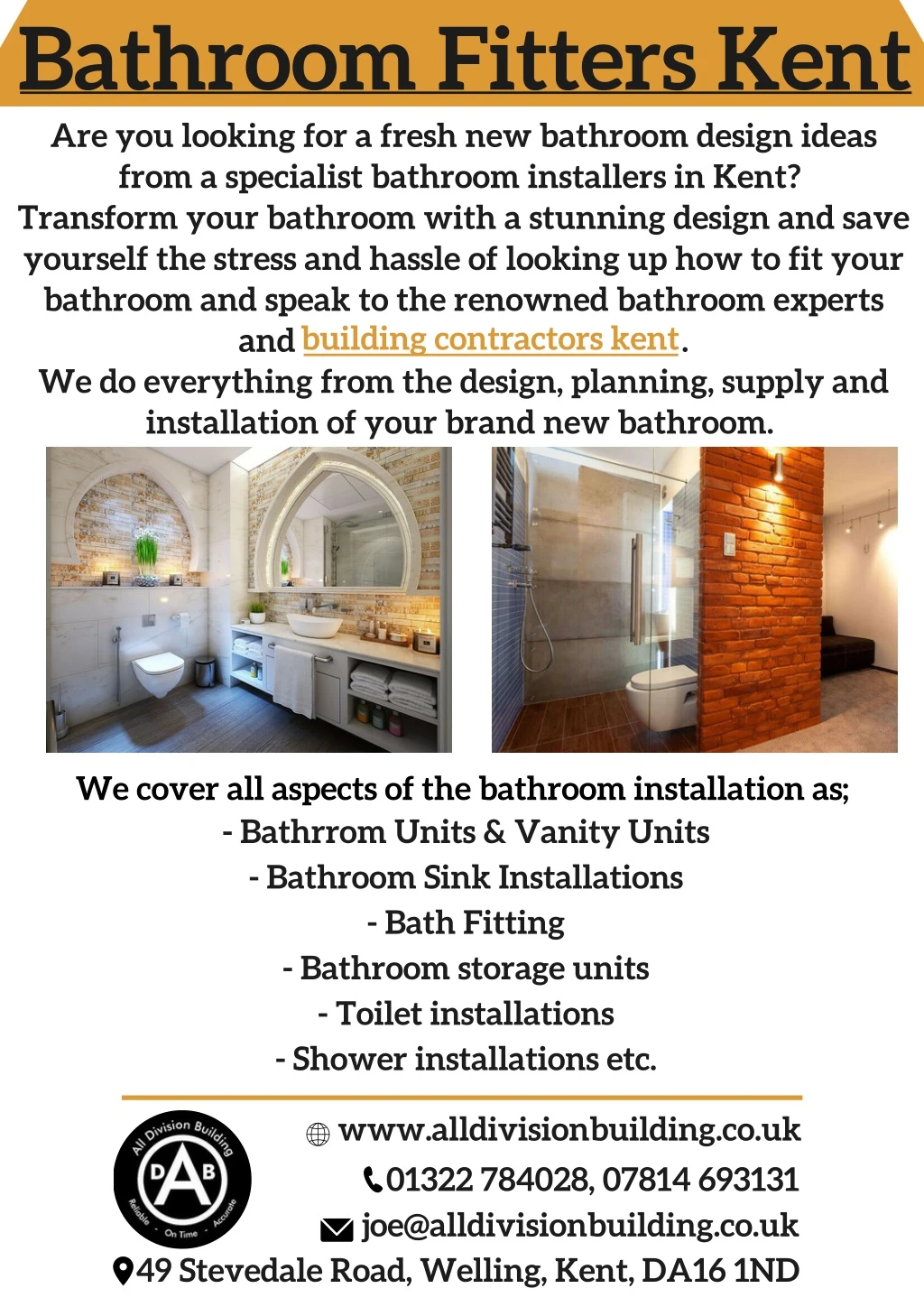 bathroom fitters kent