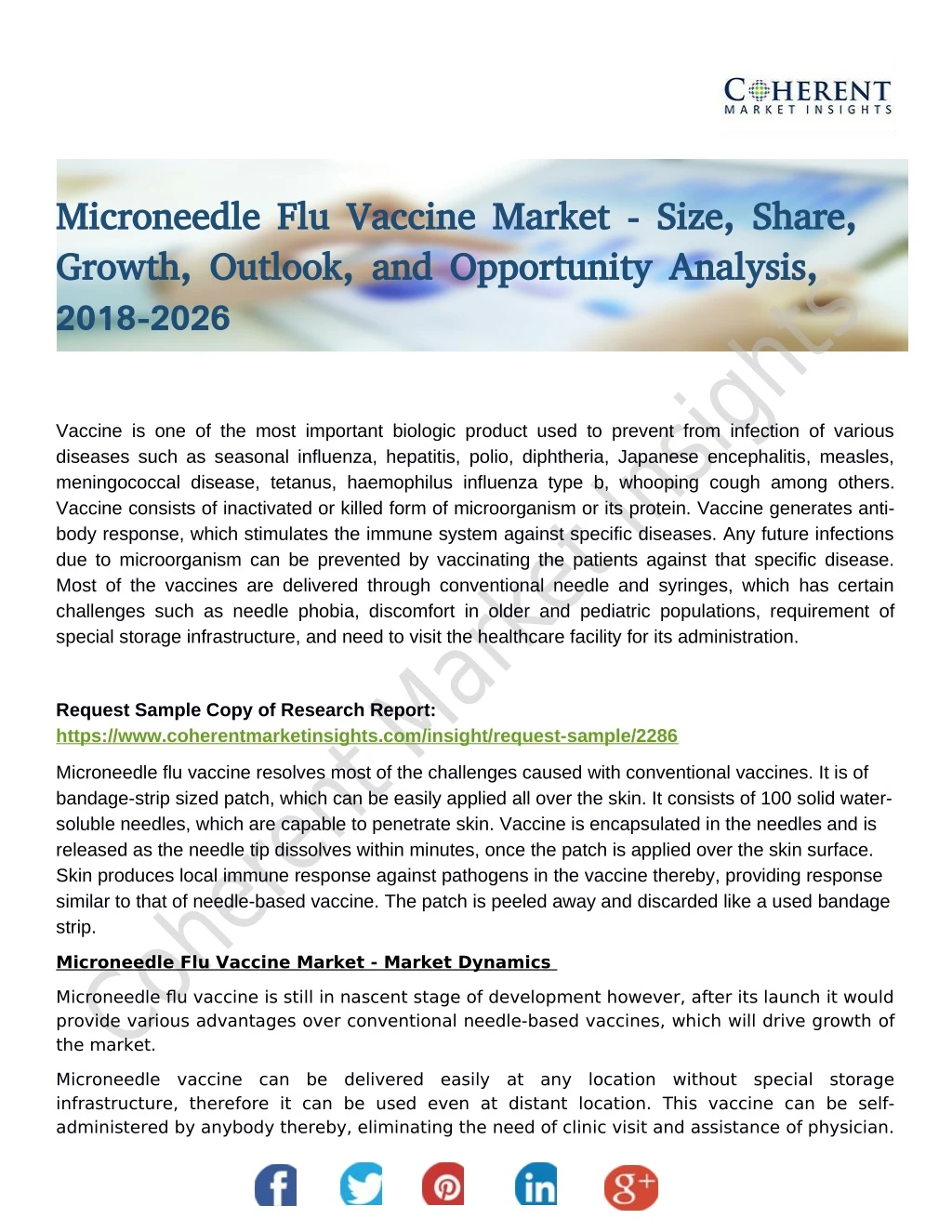 microneedle flu vaccine market size share