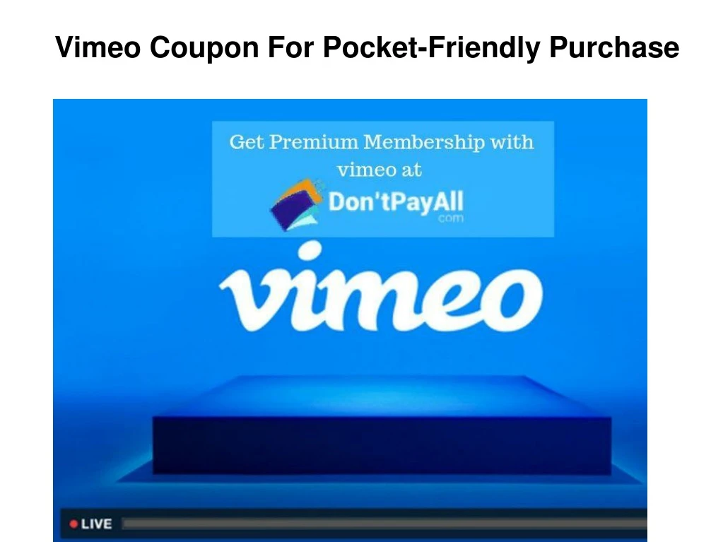 vimeo coupon for pocket friendly purchase