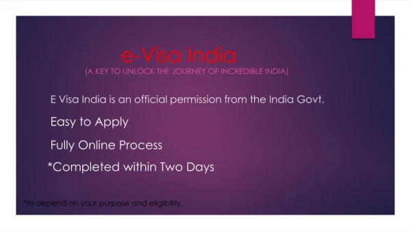 Get Instant e-Visa India Online