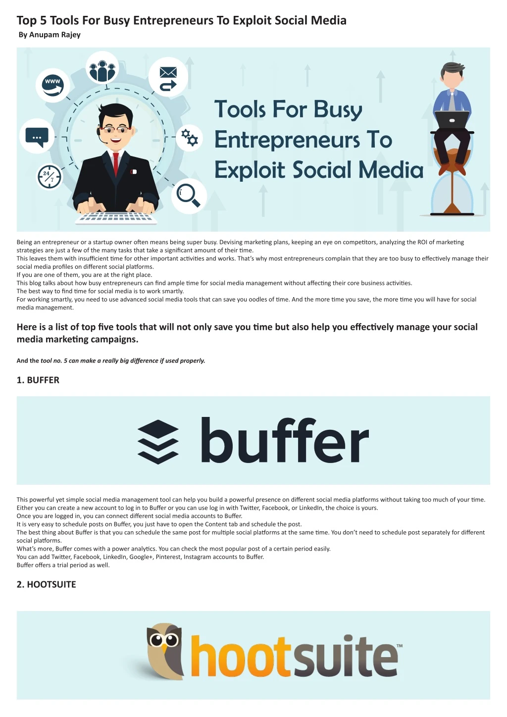 top 5 tools for busy entrepreneurs to exploit