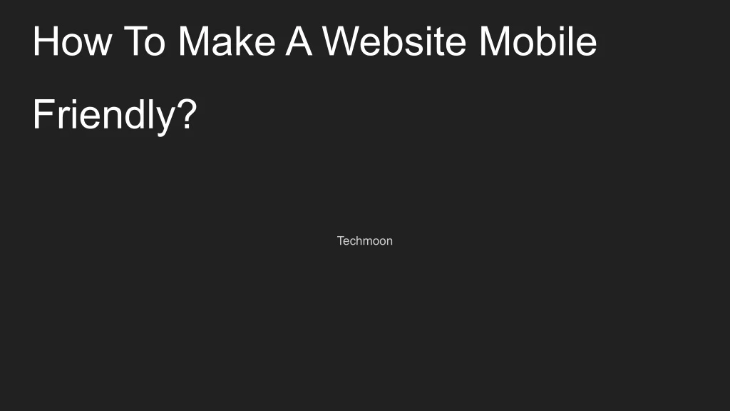 how to make a website mobile