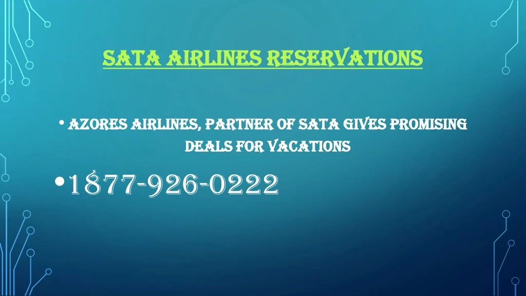 sata airlines reservations