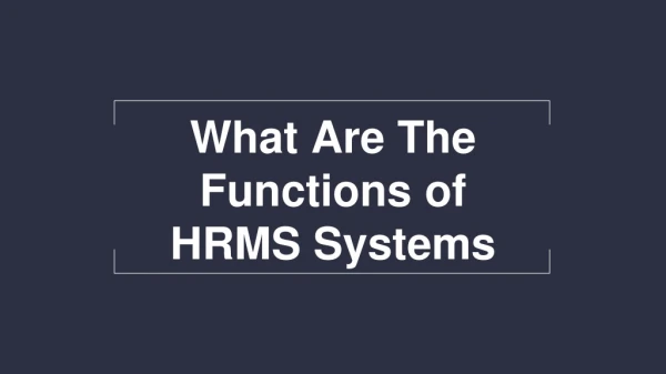 HRMS Software India 2019