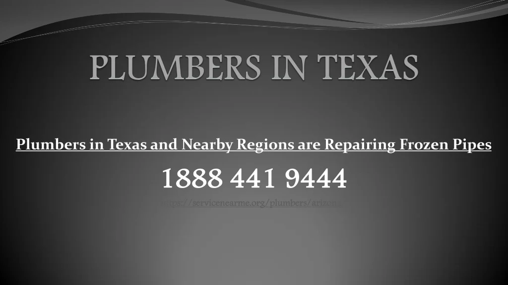 plumbers in texas and nearby regions