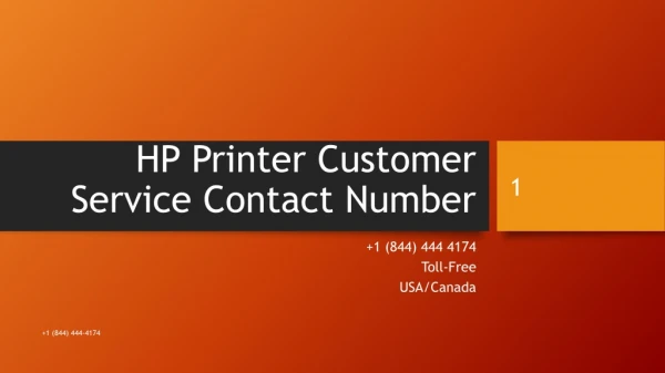 HP Printer Customer Service Contact Number I (844)-444-4I74
