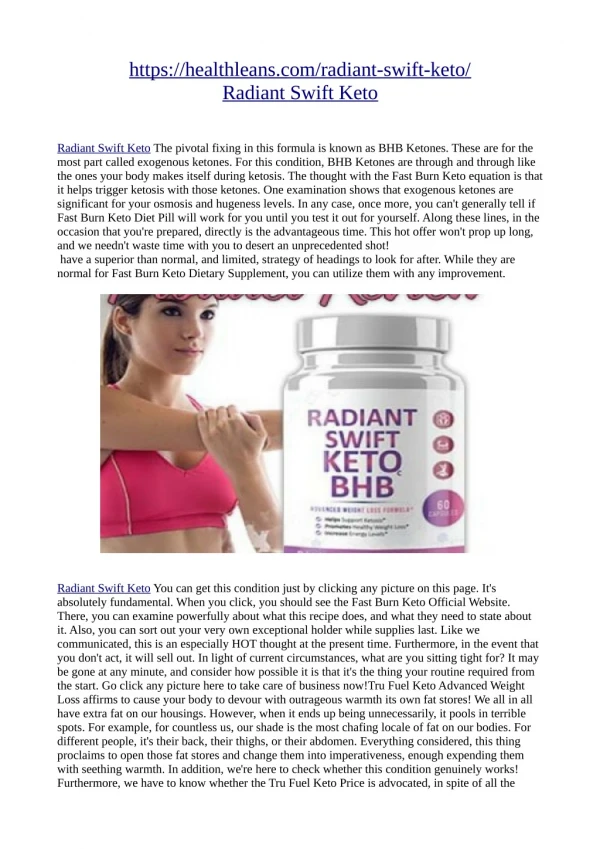 https://healthleans.com/radiant-swift-keto/