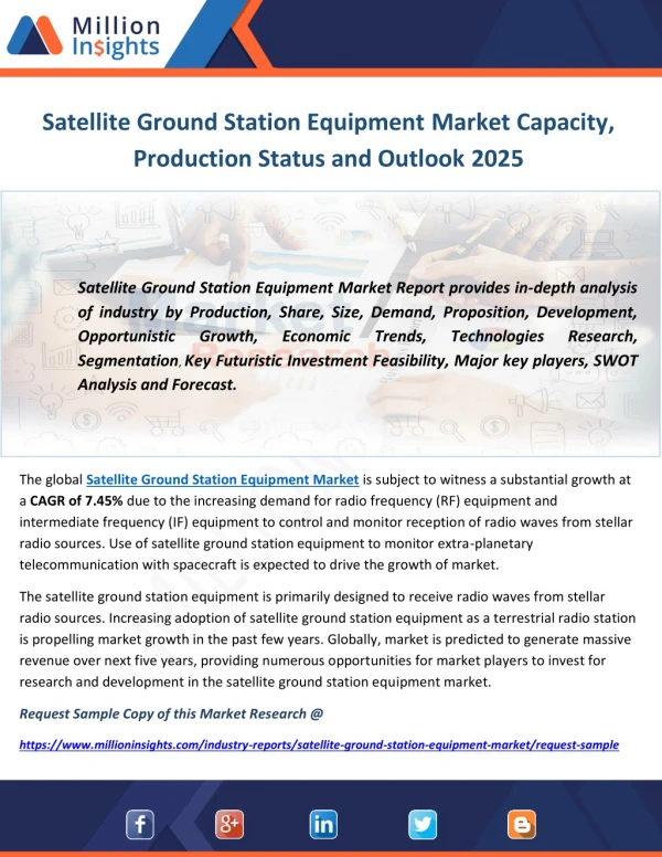 Satellite Ground Station Equipment Market Capacity, Production Status and Outlook 2025