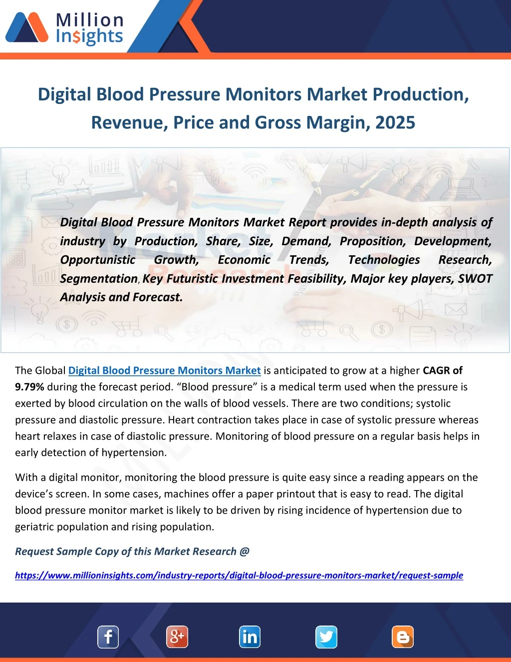 digital blood pressure monitors market production