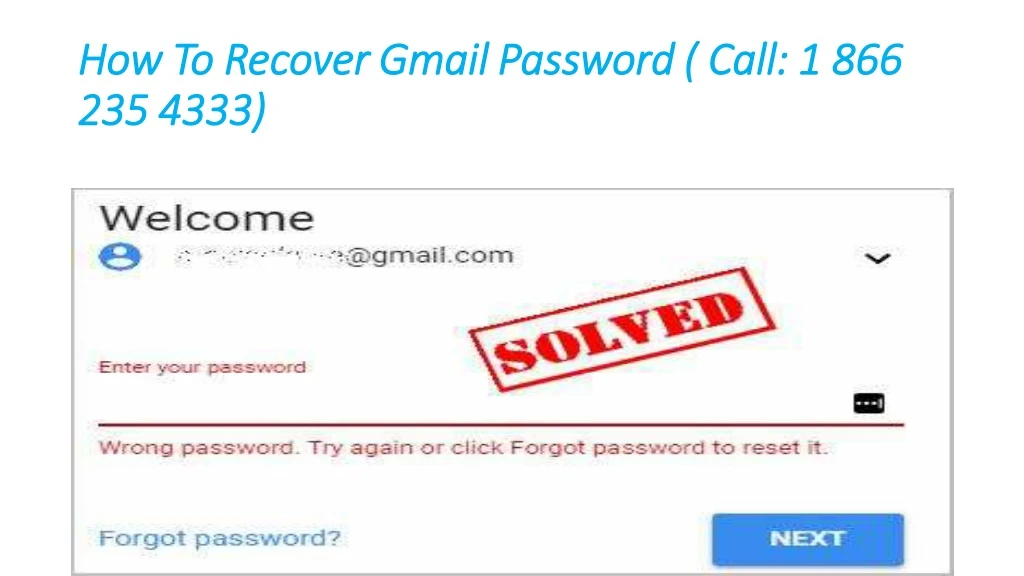 how to recover gmail password call