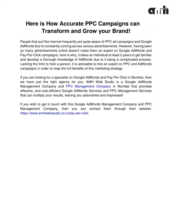 here is how accurate ppc campaigns can transform