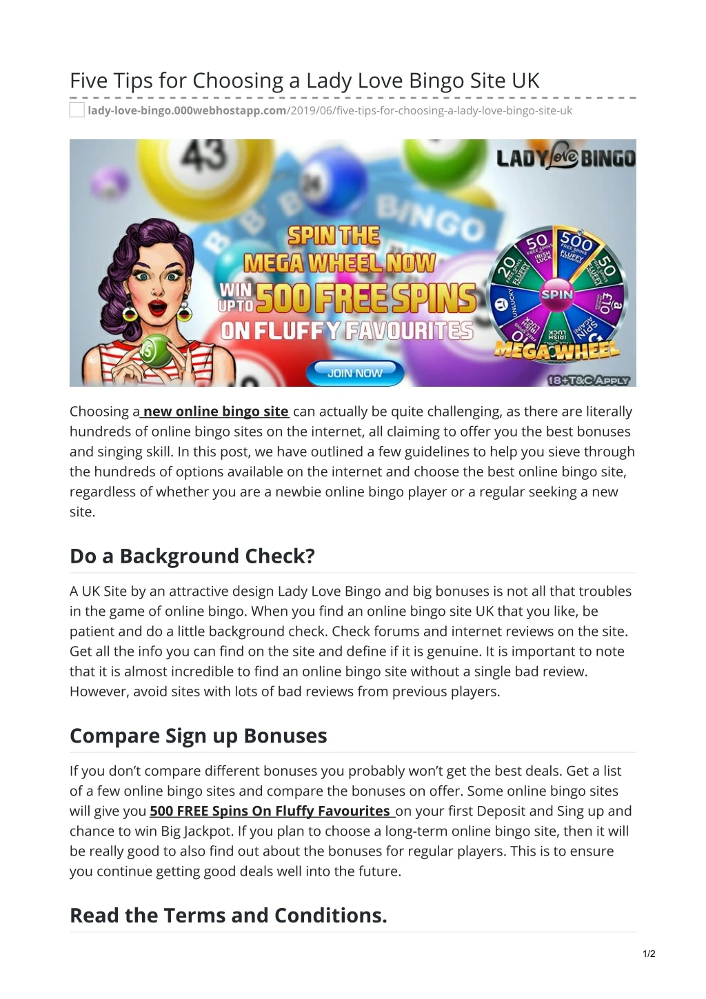 five tips for choosing a lady love bingo site uk