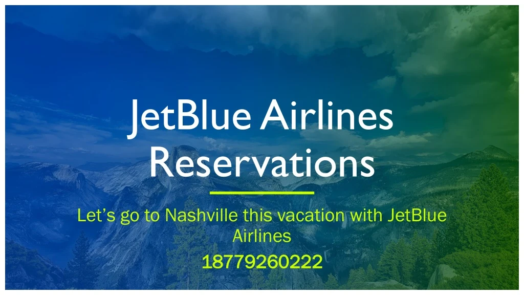 jetblue airlines reservations