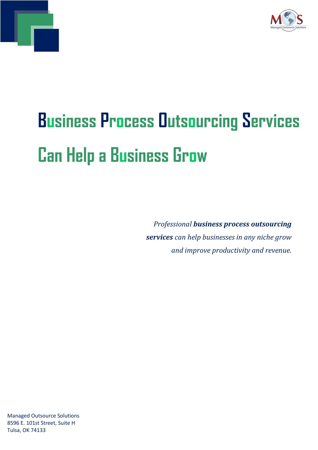 business process outsourcing services