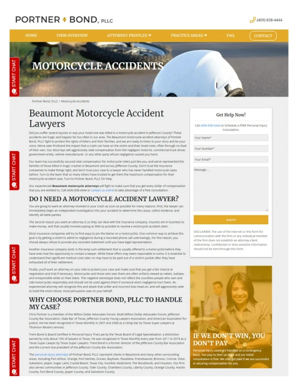 Motorcycle Accident Attorney in Beaumont