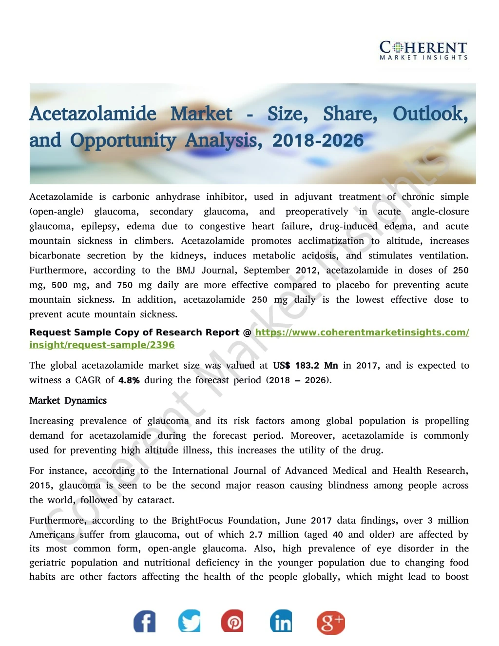 acetazolamide market size share outlook