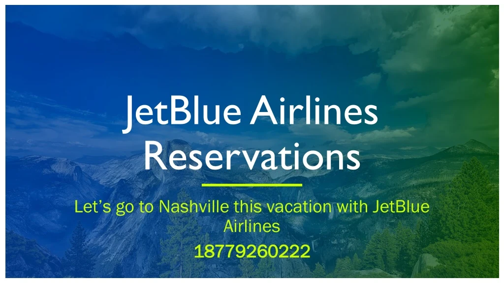 jetblue airlines reservations