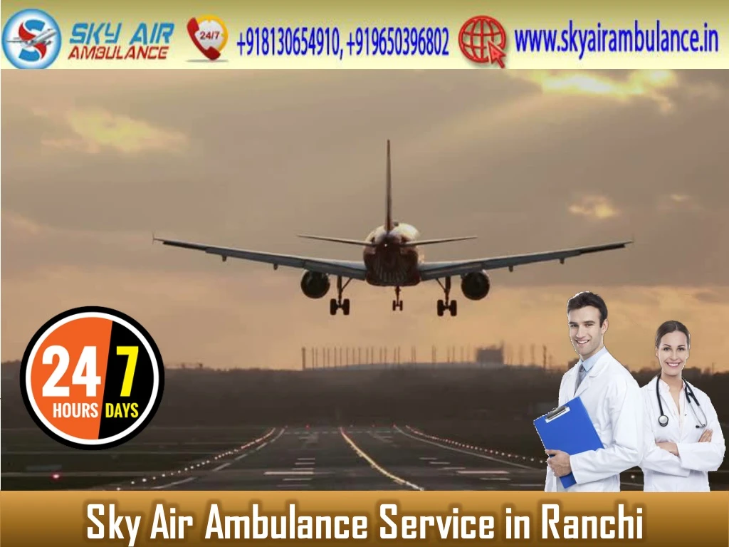 sky air ambulance service in ranchi