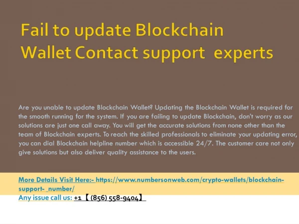 Blockchain Support Number 1 {(856) 558-9404}