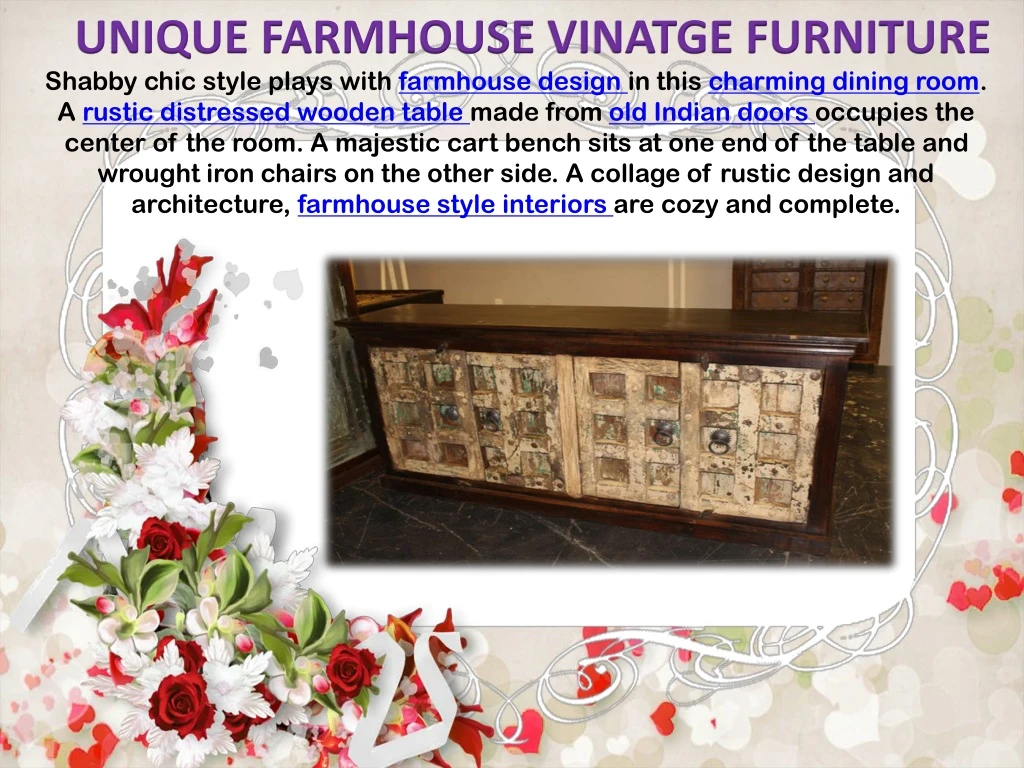 unique farmhouse vinatge furniture