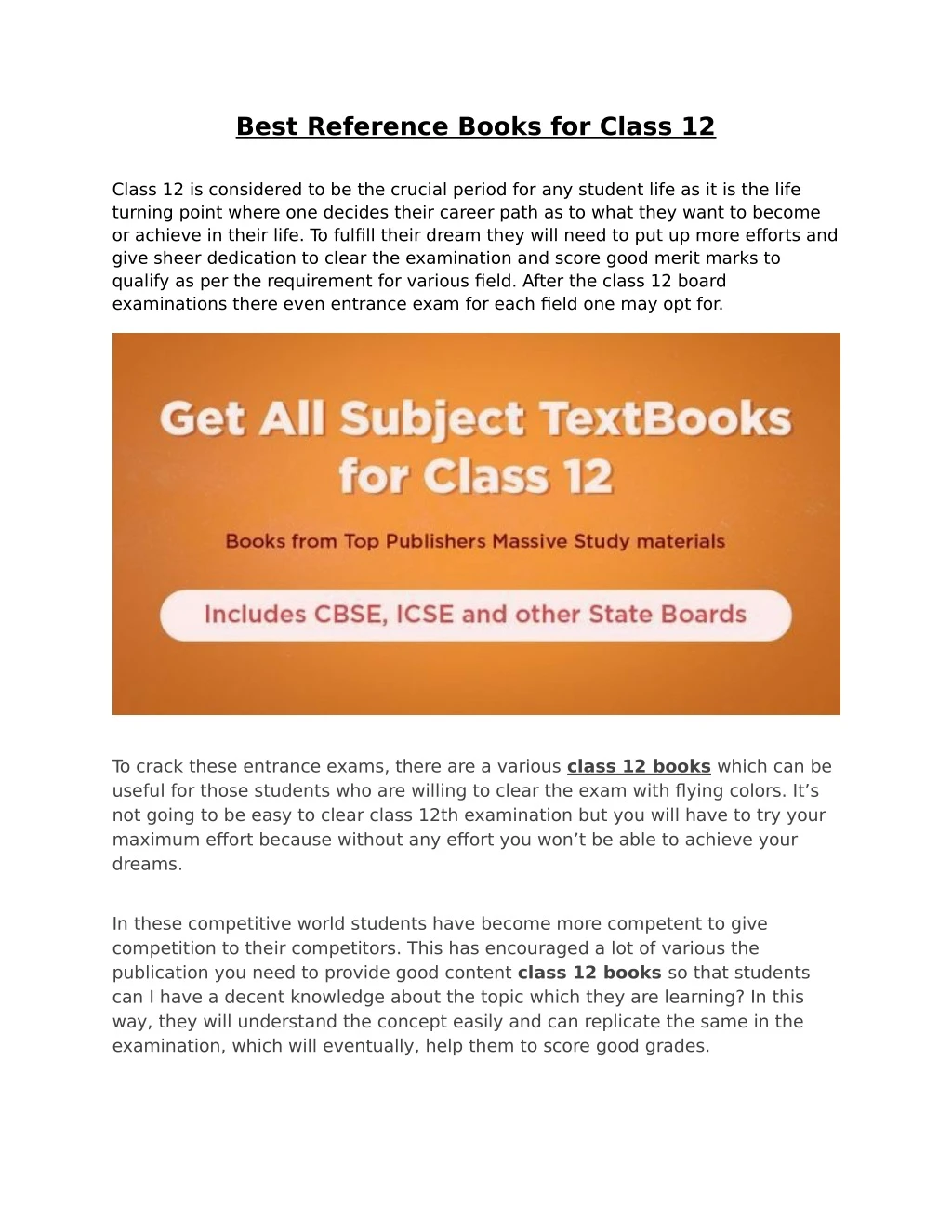 best reference books for class 12