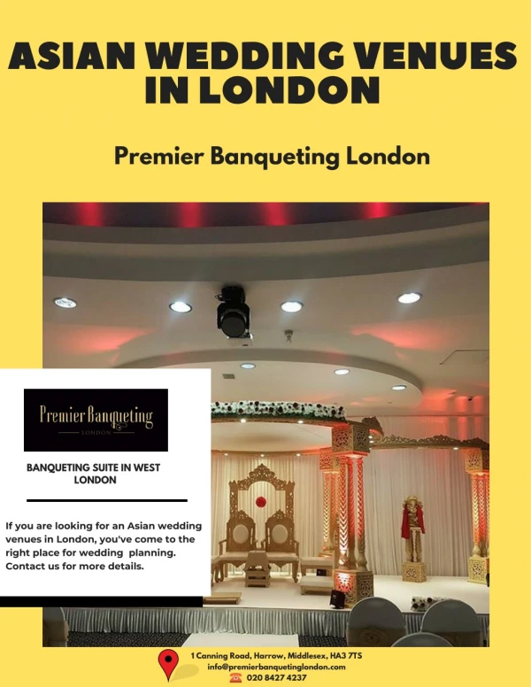 Asian Indian Weddings Venues & Halls Hire in London