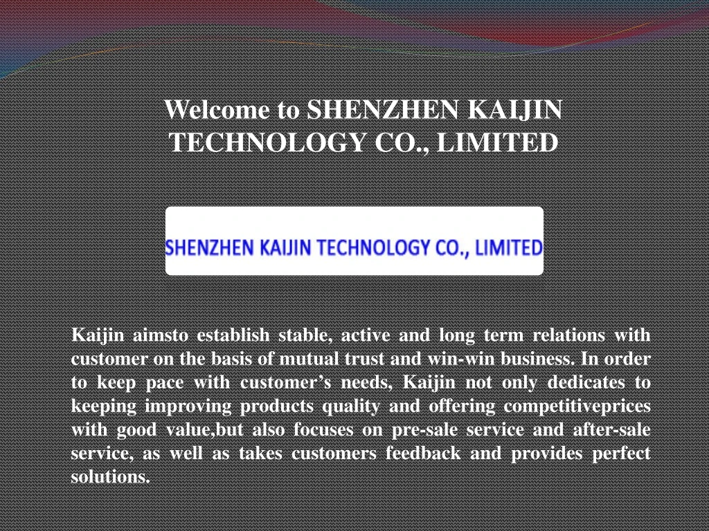 welcome to shenzhen kaijin technology co limited