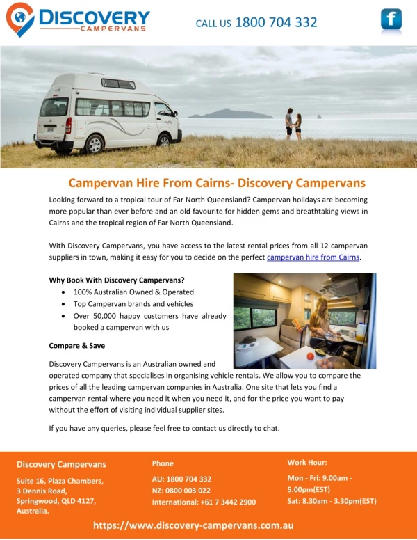 Campervan Hire From Cairns- Discovery Campervans