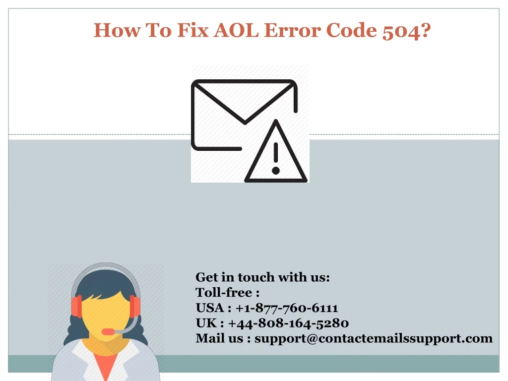 how to fix aol error code 504
