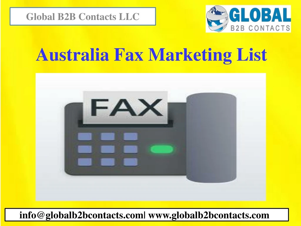 australia fax marketing list