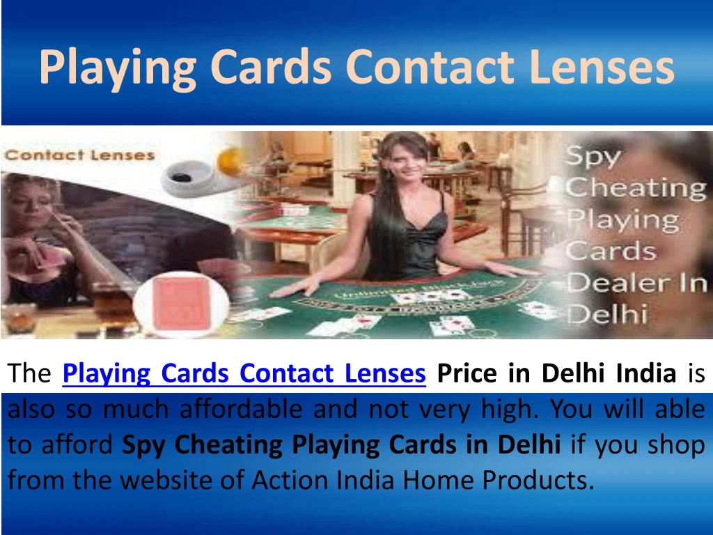 playing cards contact lenses