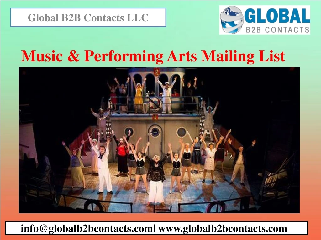 music performing arts mailing list