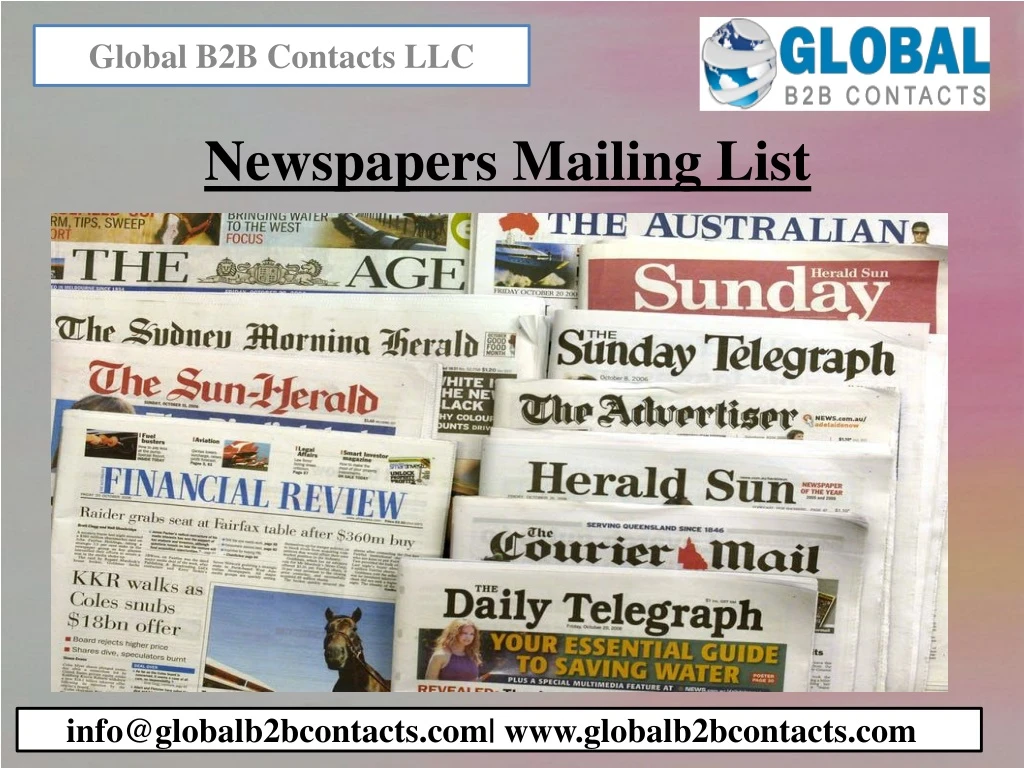 newspapers mailing list
