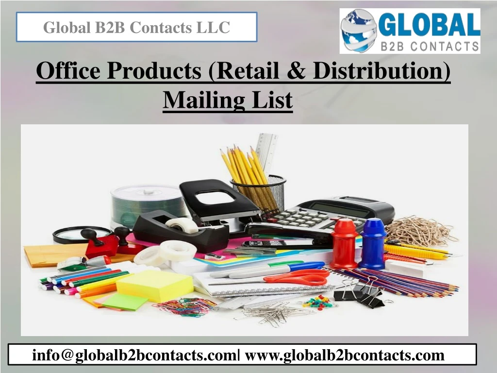 office products retail distribution mailing list