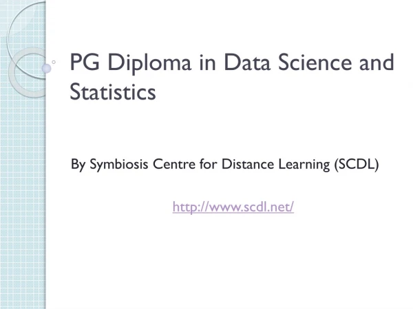 PG Diploma in Data Science in India