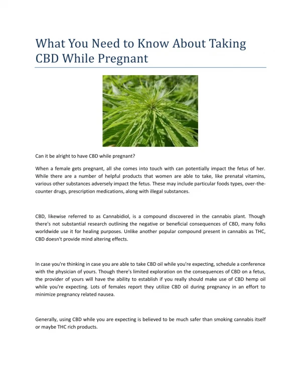 CBD Oil For Pain