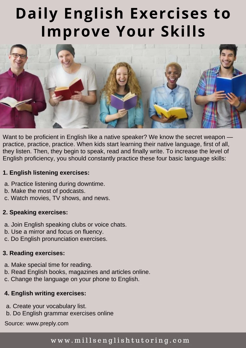 daily english exercises to improve your skills