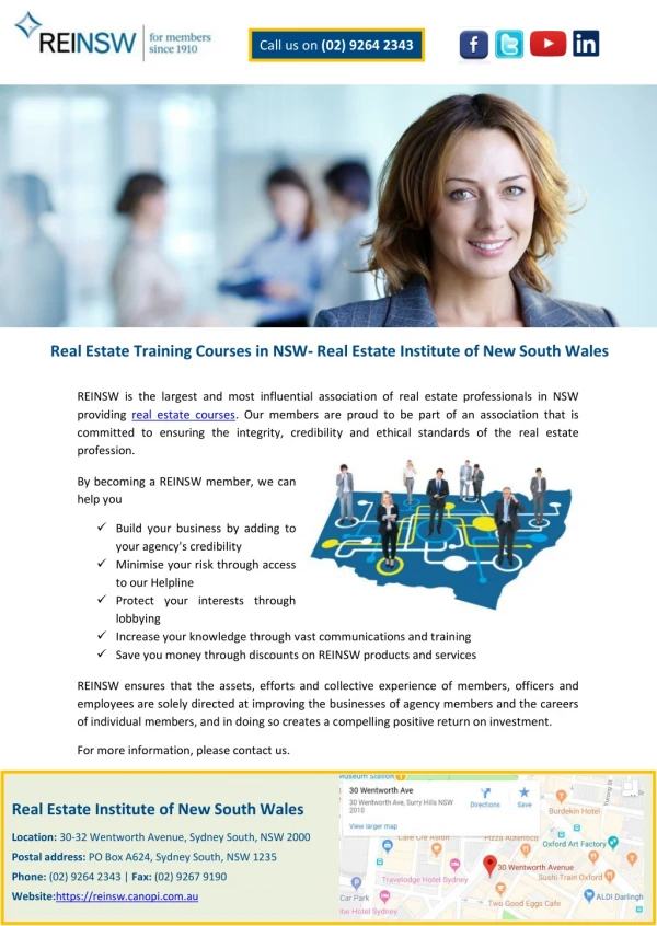 Real Estate Training Courses in NSW- Real Estate Institute of New South Wales