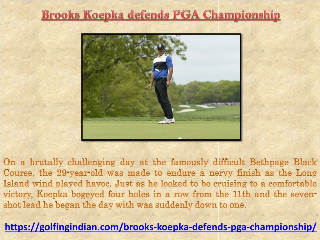 brooks koepka defends pga championship