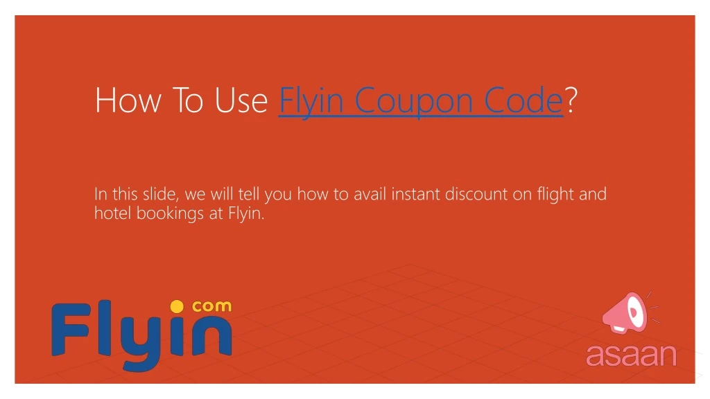 how to use flyin coupon code