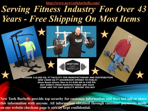 Serving Fitness Industry For Over 43 Years - Free Shipping On Most Items
