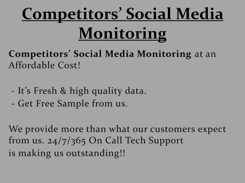 competitors social media monitoring