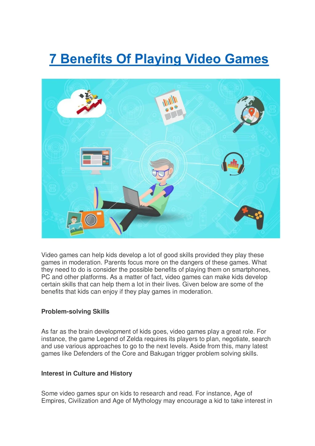 7 benefits of playing video games