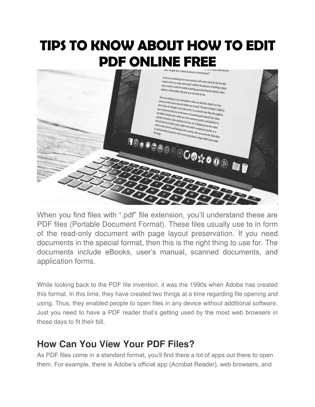 tips to know about how to edit pdf online free