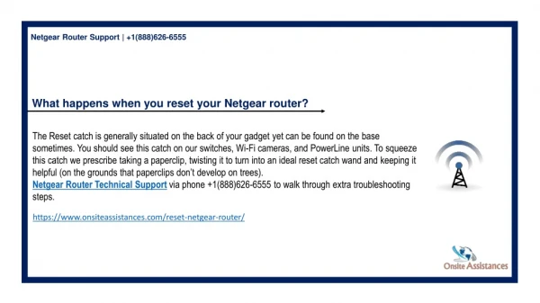 Reset Netgear Router | 1(888)626-6555 Netgear Router Customer Support