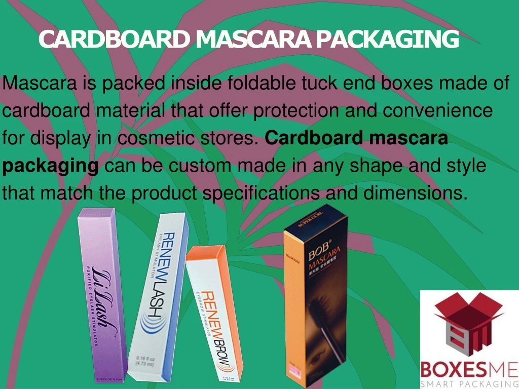 cardboard mascara packaging