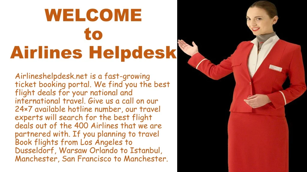 welcome to airlines helpdesk