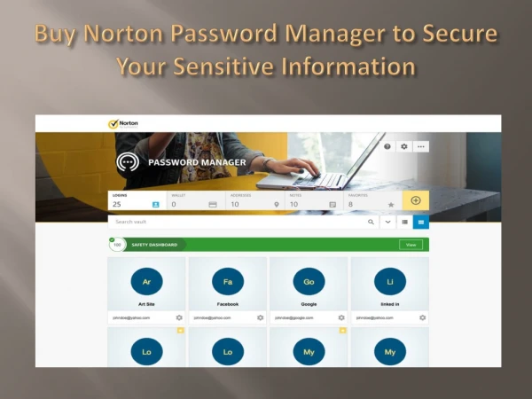 Buy Norton Password Manager to Secure Your Sensitive Information