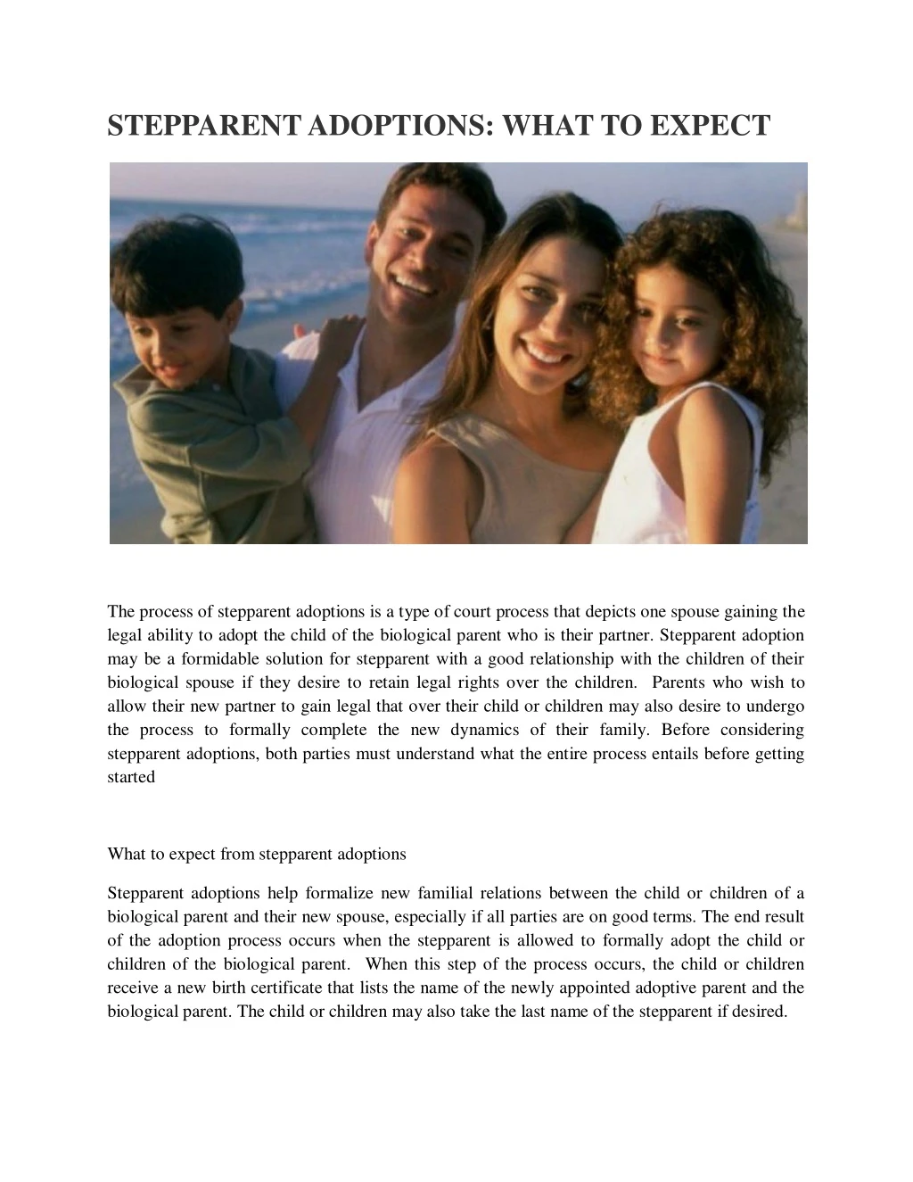 stepparent adoptions what to expect